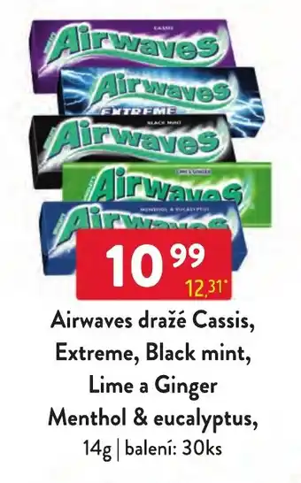 Qanto Airwaves dražé Cassis, Extreme, Black mint, Lime a Ginger Menthol & eucalyptus nabídka