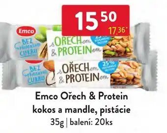 Qanto Emco Ořech & Protein kokos a mandle, pistácie nabídka