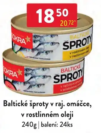 Baltické šproty v raj. omáčce, v rostlinném oleji