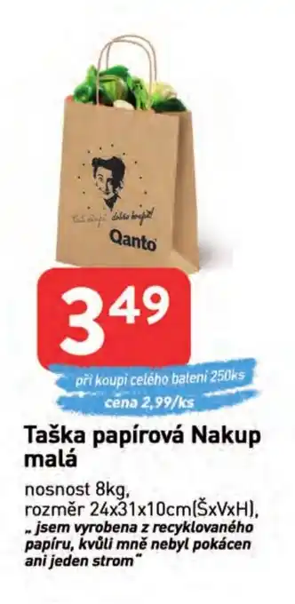 Qanto Taška papírová Nakup malá nabídka