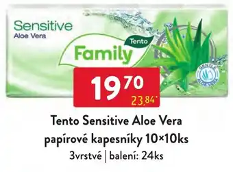 Qanto Tento Sensitive Aloe Vera papírové kapesníky 10×10ks nabídka