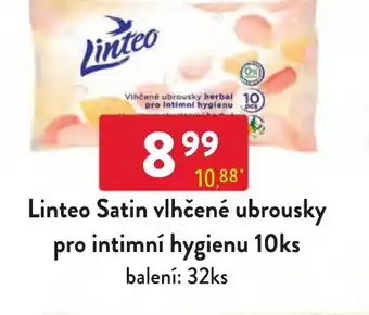 Qanto Linteo Satin vlhčené ubrousky pro intimní hygienu 10ks nabídka