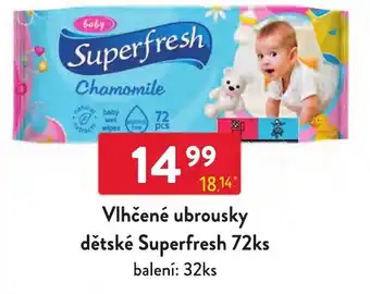 Qanto Vlhčené ubrousky dětské Superfresh 72ks nabídka