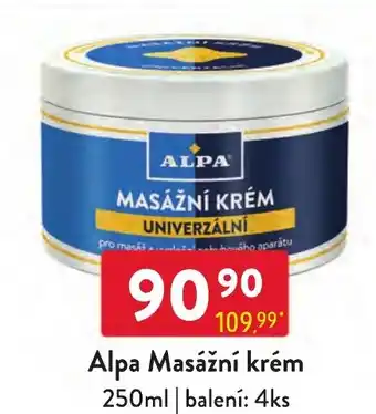 Qanto Alpa Masážní krém nabídka