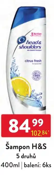 Qanto Šampon H&S 5 druhů nabídka