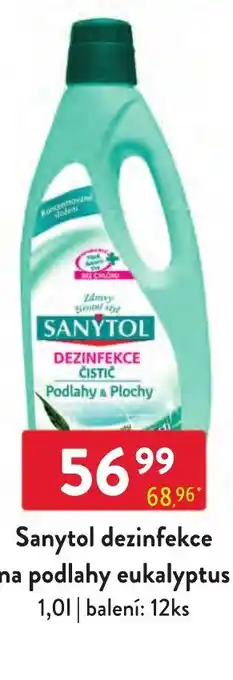 Qanto Sanytol dezinfekce na podlahy eukalyptus 1.0L nabídka