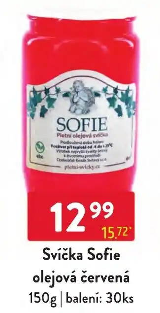 Qanto Svíčka Sofie olejová červená nabídka