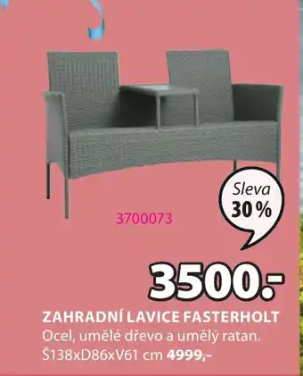 JYSK ZAHRADNÍ LAVICE FASTERHOLT nabídka