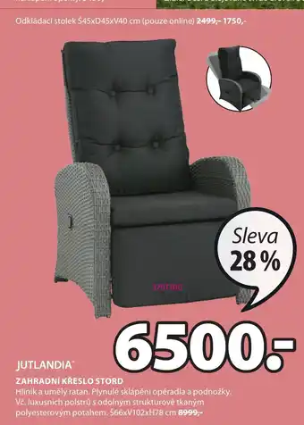 JYSK ZAHRADNÍ KŘESLO STORD nabídka