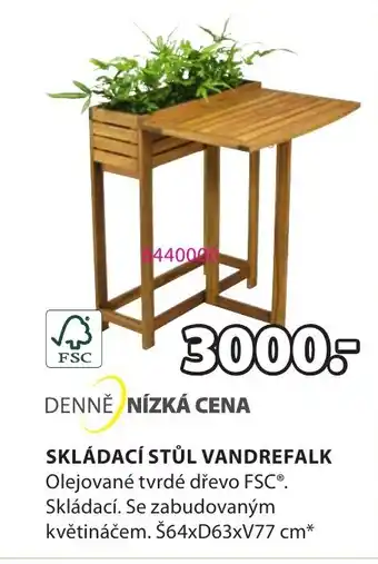 JYSK SKLÁDACÍ STŮL VANDREFALK nabídka