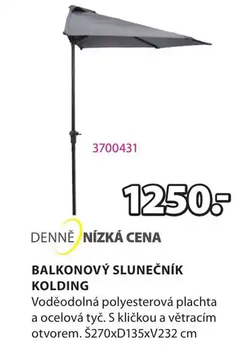 JYSK BALKONOVÝ SLUNEČNÍK KOLDING nabídka