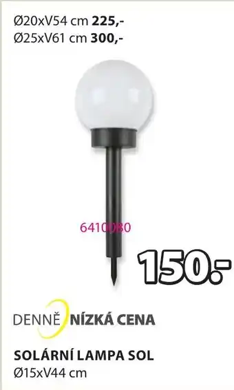JYSK SOLÁRNÍ LAMPA SOL nabídka