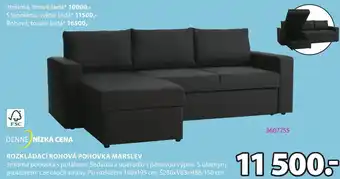 JYSK ROZKLÁDACÍ ROHOVÁ POHOVKA MARSLEV nabídka