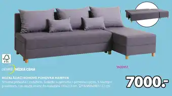 JYSK ROZKLÁDACÍ ROHOVÁ POHOVKA HAMPEN nabídka