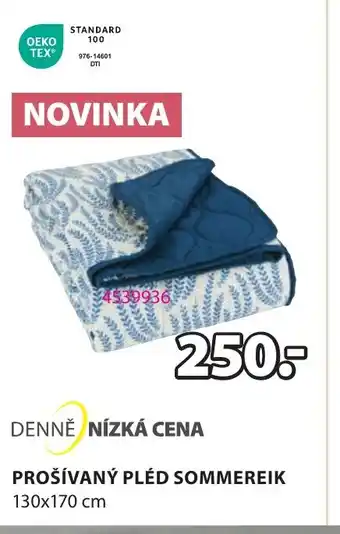 JYSK PROŠÍVANÝ PLÉD SOMMEREIK nabídka