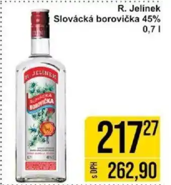 Jip R. Jelinek Slovácká borovička 45% nabídka