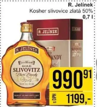 Jip R. Jelínek Kosher slivovice zlatá 50% nabídka