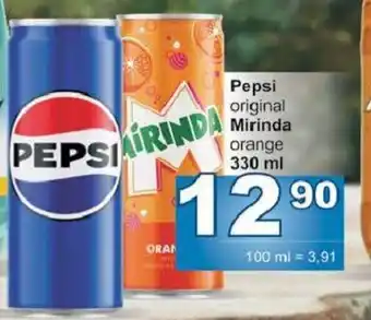 Jip Pepsi original Mirinda orange 330 ml nabídka