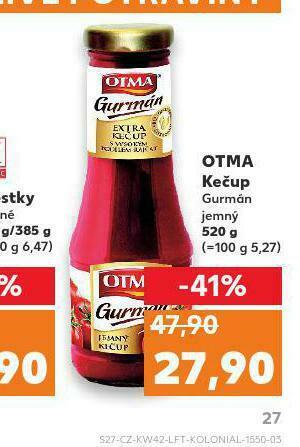 Kaufland Otma kečup nabídka