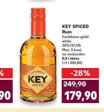 Kaufland Key spiced rum nabídka