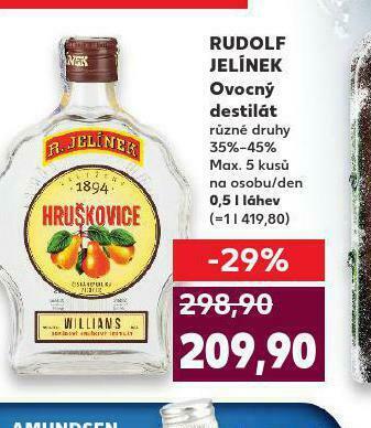 Kaufland Rudolf jelínek ovocný destilát nabídka