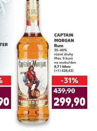 Kaufland Captain morgan rum nabídka
