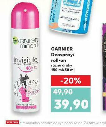 Kaufland Garnier deospray / roll-on nabídka