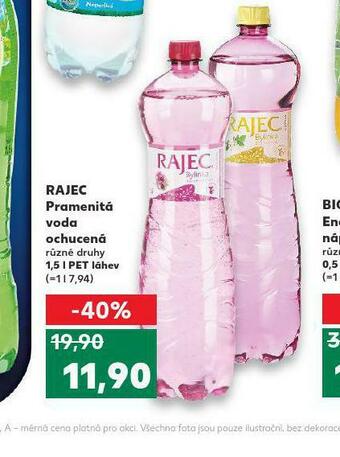 Kaufland Rajec pramenitá voda ochucená nabídka