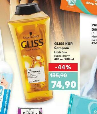 Kaufland Gliss kur šampon, balzám nabídka