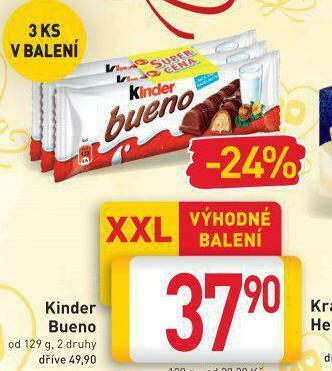 Billa Kinder bueno nabídka