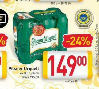 Billa Pivo pilsner urquell nabídka