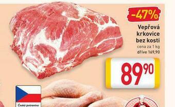 Billa Vepřová krkovice bez kosti nabídka