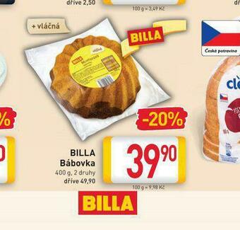Billa Billa bábovka nabídka