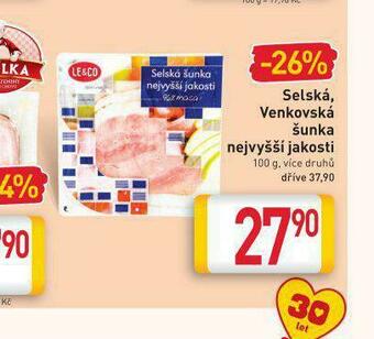 Billa Selská šunka nabídka