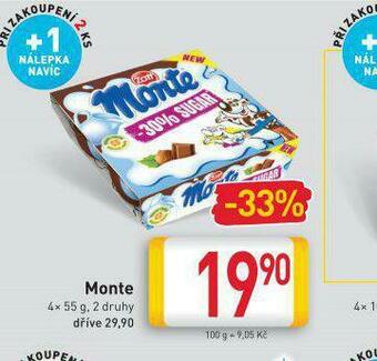 Billa Zott monte nabídka