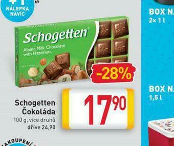 Billa Schogetten čokoláda nabídka
