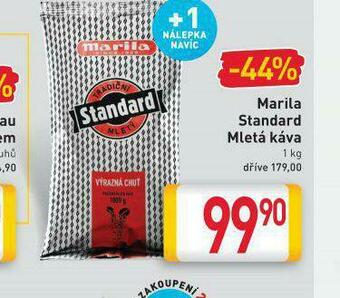 Billa Marila standard mletá káva nabídka