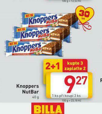 Billa Knoppers nutbar nabídka
