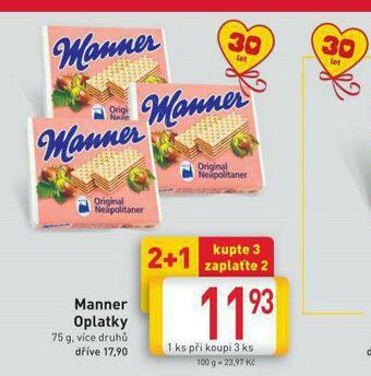 Billa Manner oplatky nabídka