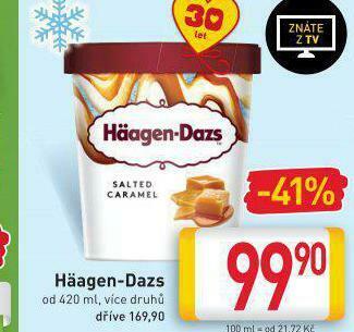 Billa Häagen dazs zmrzlina nabídka