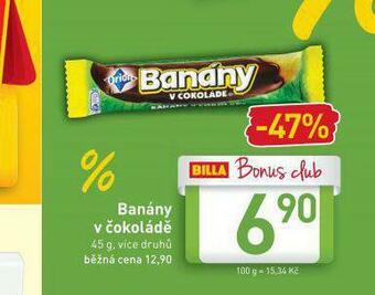 Billa Banány v čokoládě nabídka