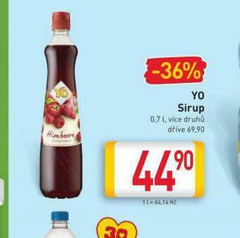 Billa Yo sirup nabídka