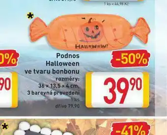 Billa Podnos halloween ve tvaru bonbonu nabídka
