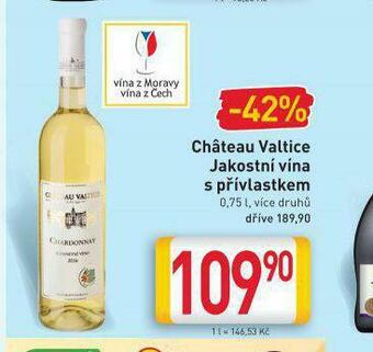 Billa Chateau valtice jakostní vína s přívlastkem nabídka