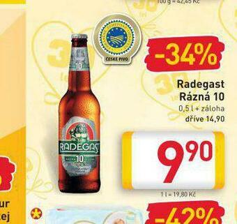 Billa Pivo radegast rázná 10 nabídka
