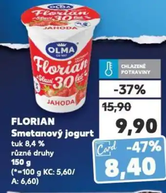 Kaufland FLORIAN Smetanový jogurt nabídka