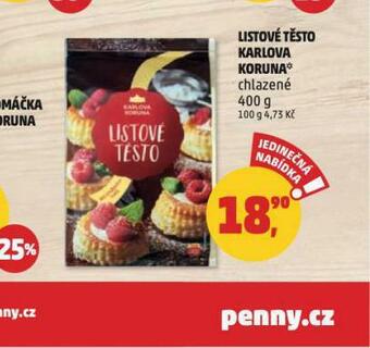 Penny Market Listové těsto karlova koruna nabídka