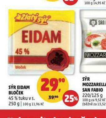 Penny Market Sýr eidam bloček 45% nabídka