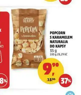 Penny Market Popcorn s karamelem naturala do kapsy nabídka
