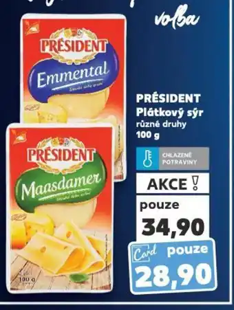 Kaufland PRÉSIDENT Plátkový sýr nabídka